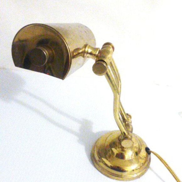 CNS1- FOLDABLE Portable Lamp BRASS LAMP Desk Lamp Table Light Vintage Brass - Picture 6 of 11